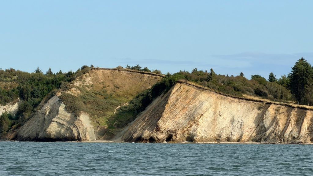 Insel Fur - Vorbeifahrt an den Knudeklinten (UNESCO-Welterbe)